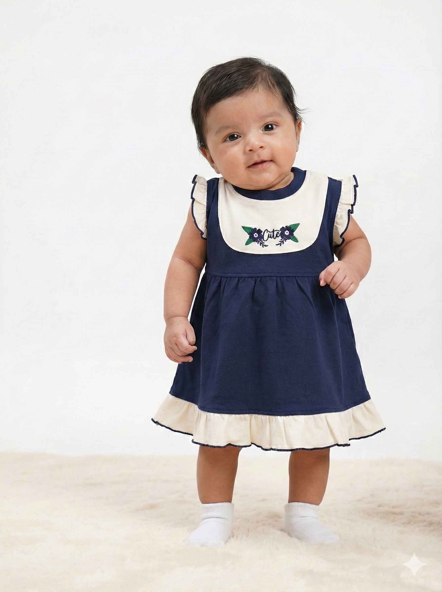 BABY GIRL EMBROIDED DRESS 100% COTTON - ALISHA