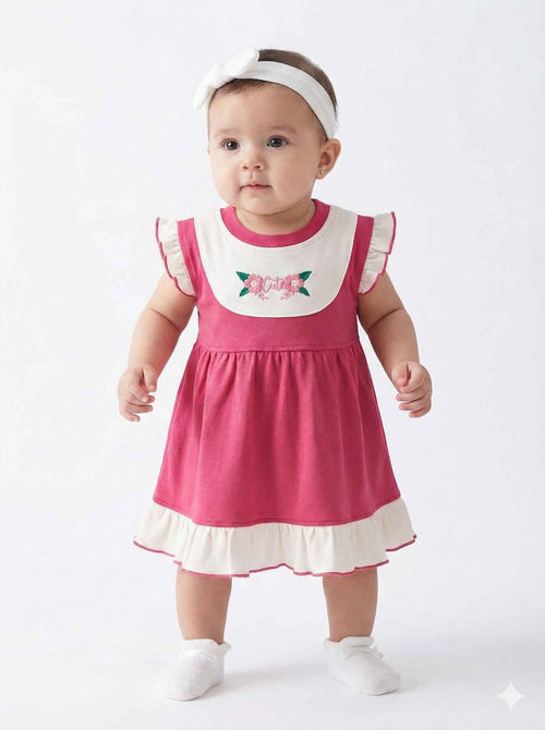 BABY GIRL EMBROIDED DRESS 100% COTTON - ALISHA