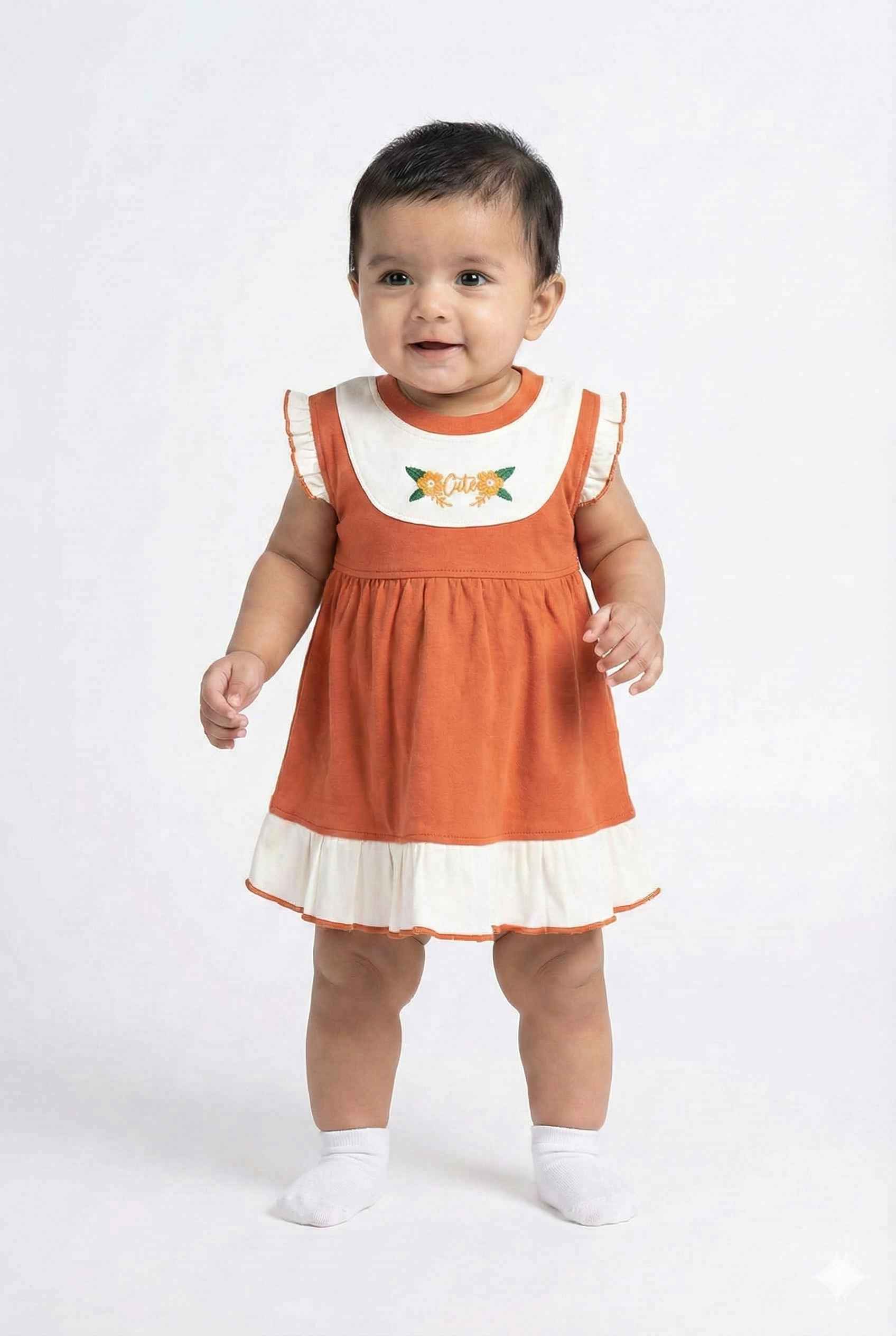 BABY GIRL EMBROIDED DRESS 100% COTTON - ALISHA