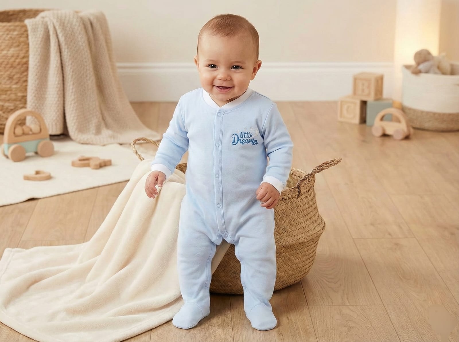 Baby Unisex Romper 100% Cotton - Soft One-Piece Bodysuit with Snap Buttons for Infants & Toddlers