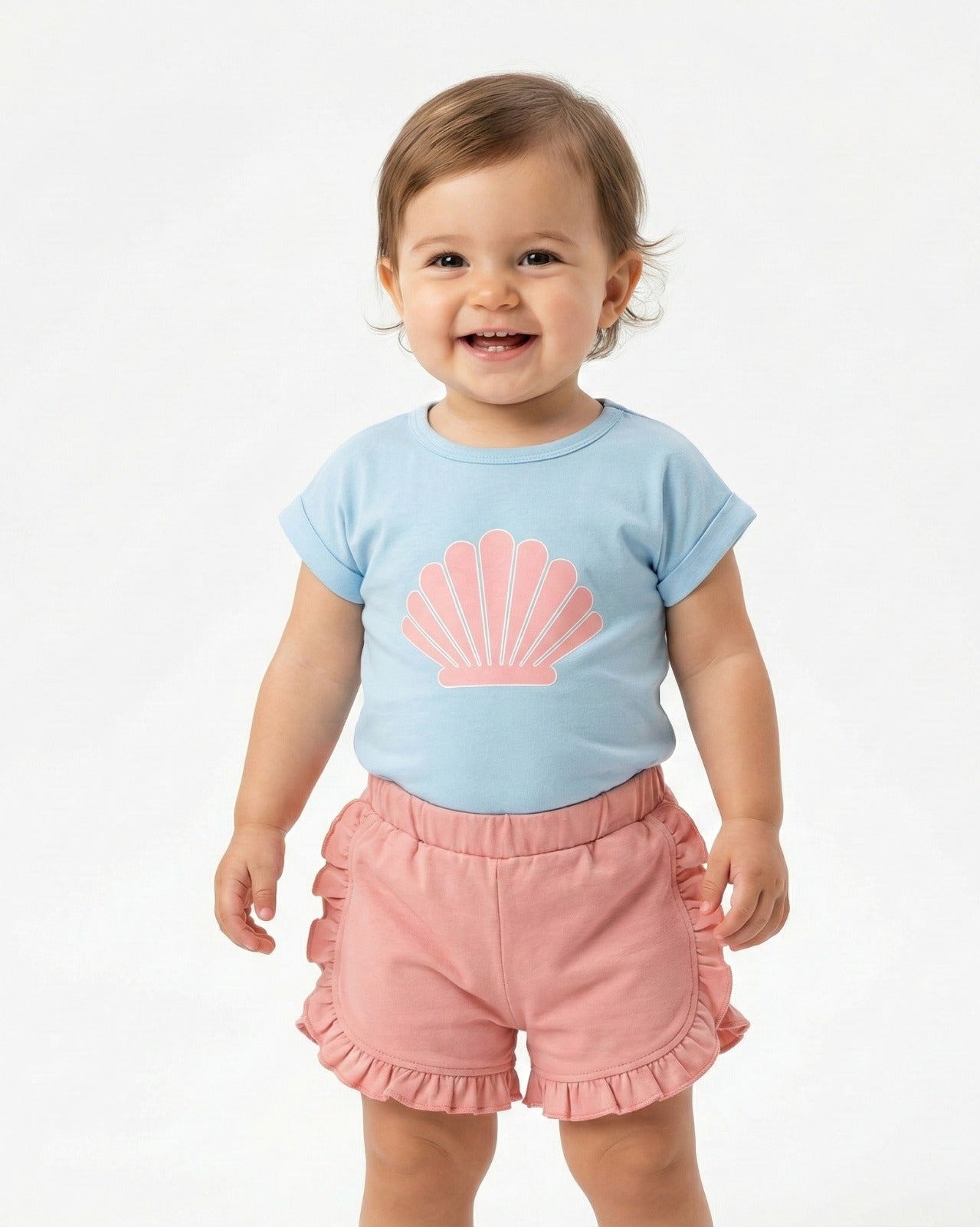 MAPLE  Girls  -100% Cotton Floral Print T-shirt And Shorts Set
