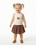 JULI- Outfit Set with Sleeveless Tank Top and Skort ,100% COTTON FABRIC